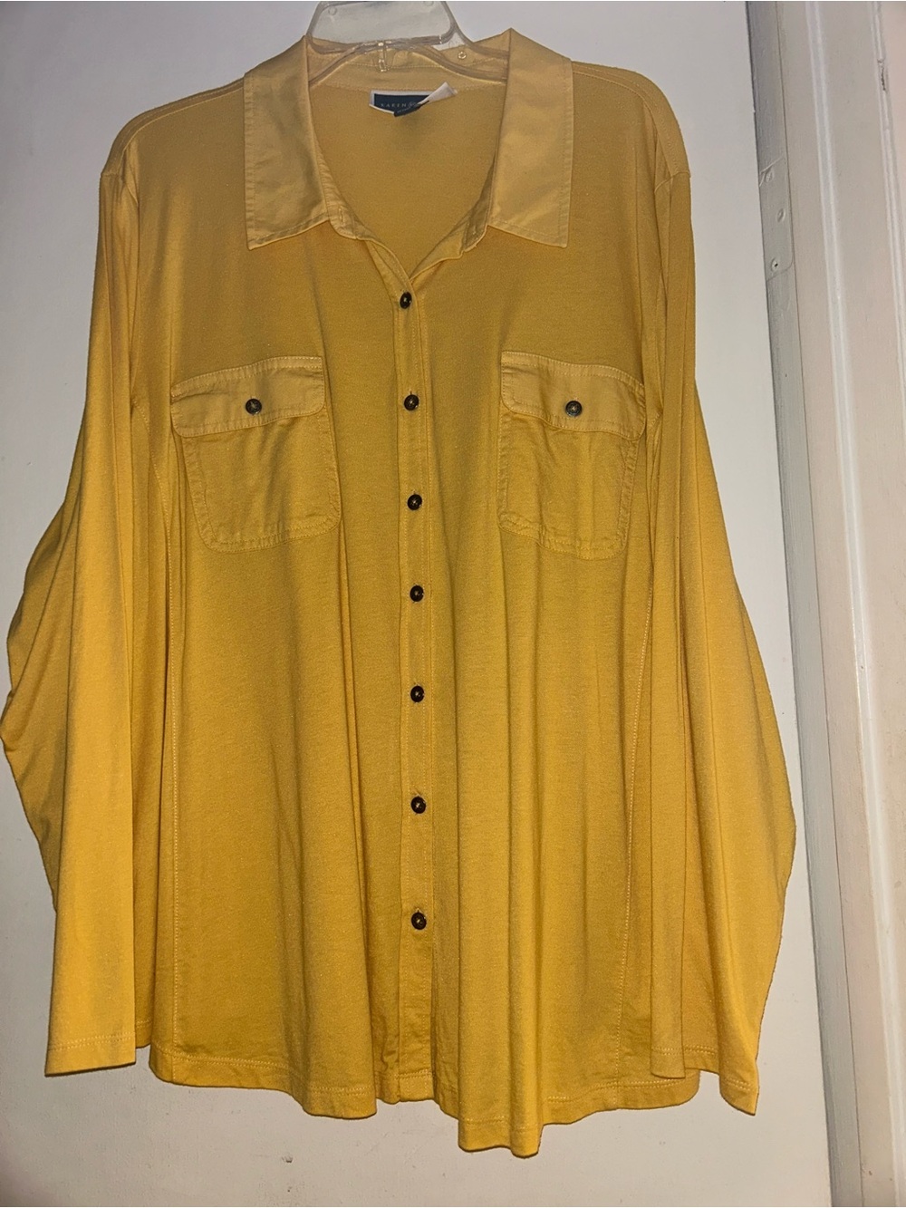 Karen Scott Button Down shirt, 3X